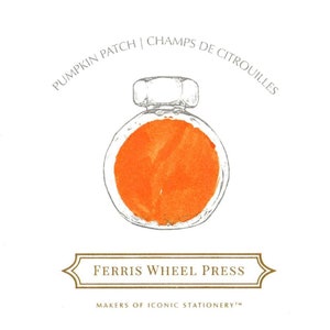 Ferris Wheel Press PUMPKIN PATCH Fountain Pen Ink Dip Pen Ink Calligraphy Ink  Bottle Ink | 38ml