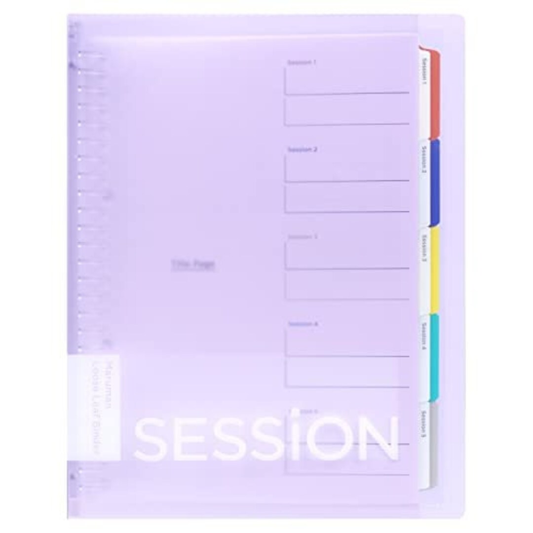 MARUMAN Sessions LIGHT PURPLE B5 Binder Stufy Binder Subject Binder