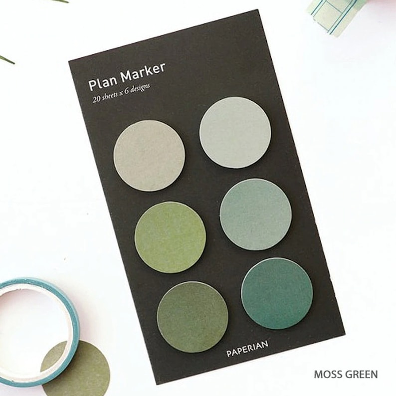 PAPERIAN Plan Marker Round Note Sticky Note Small Sticky Note | Etsy