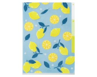 LEMON Midori A5 3 Pocket Clear Folder MD Folder Water Resistant Folder | 220mm X160mm