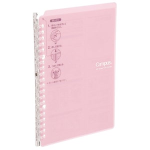 Kokuyo B5 Campus LIGHT PINK B5 Smart Ring Binder 26 Rings &quot;Lay Flat&quot; Notebook SP700LP | 25 Sheets Capacity