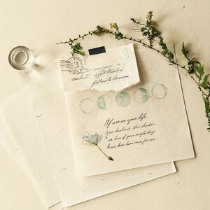 MU Lifestyle Spun THREAD Natural Textured Paper Ephemera Pressed Paper Transparentny papier do planowania *Przeczytaj opis* | NTP-03