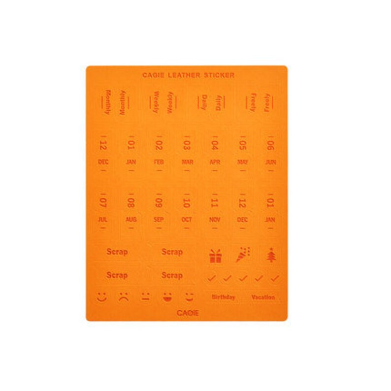 Colorful RED Cagie PU Leather Index Tabs Monthly Index Tabs Etsy