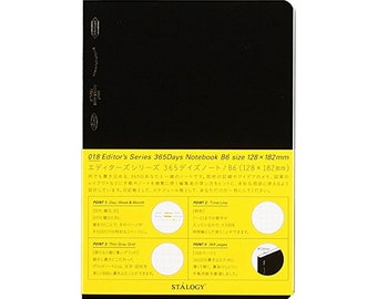 Stalogy Editor's Series 365Days Notebook | B6  Black