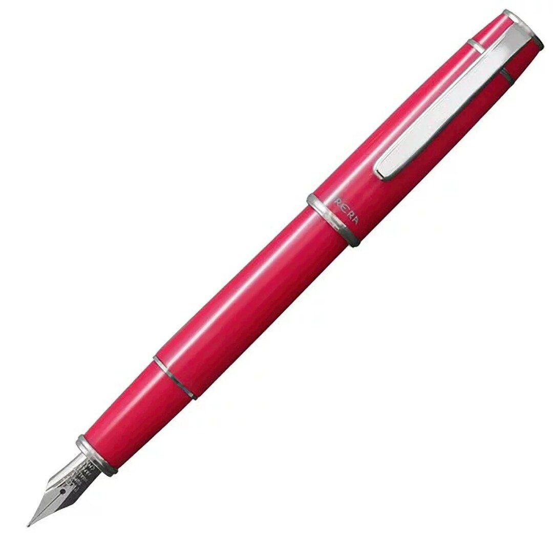 PILOT 万年筆セット ピンク 赤いケース　箱付き PILOT 万年筆セット ピンク 赤いケース箱付き