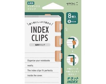 ORANGE Midori SMALL Chiratto Metal Index Tabs Index Clips COPPER Rose Gold Index Clip Tab Index Clip | 43431