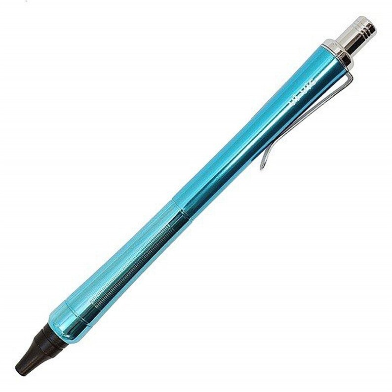 Ohto Vi-Vic YELLOW 0.7mm Aluminum Needlepoint Pen Ballpoint Pen Black Ink NPB-407V BLUE