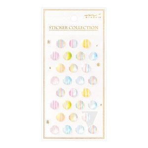 Midori Seal Collection RESIN 3D CIRCLES Rainbow Dots Planner Stickers Adesivos 3D Adesivos Puffy Adesivos Transparentes Adesivos Arco-íris | 2528