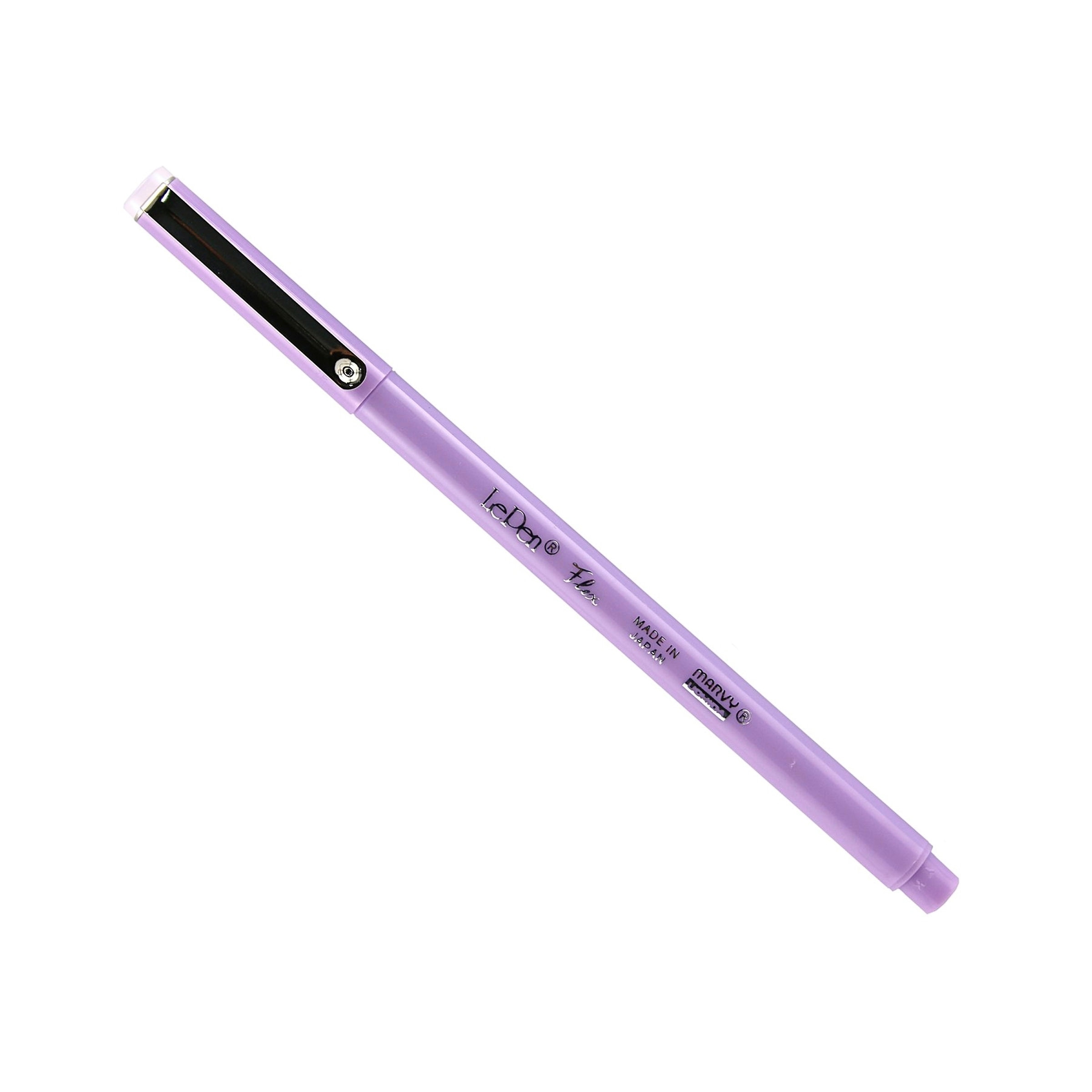 4800-6P Marvy Uchida Le Pen Flex Marker, Brush Tip, Pastel Colors