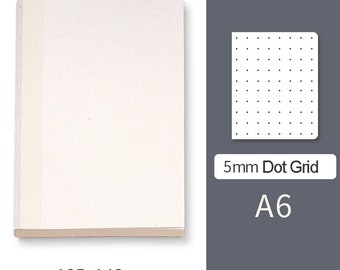 Chiba Stationery A6 Tomoe River Paper 5mm DOT GRID 52gsm Planner Notebook Journal / 416 pagine