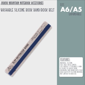 NAVY A6 B6 A5 Jiukou Washable Silicone Book Band Adjustable Book Band Book Belt Book Fastener Notebook Elastic Band