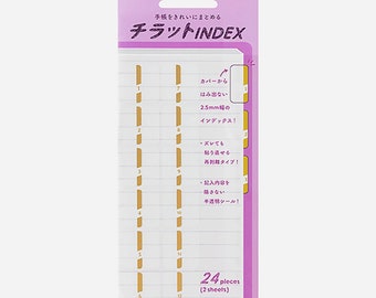 MIDORI Chiratto Index Label Months Gold Colors Planner Index Tabs Notebook Index Tabs Multi-color Index Tabs Multi-color Index Labels
