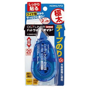 EXTRA LARGO Kokuyo DOTLINER 20 mm Fita de cola recarregável sem ácido de forte adesão 20 mm X 16 M Cola para fotos sem ácido | DM400-20N