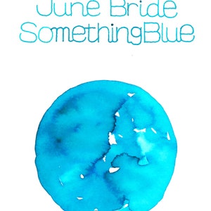 BUNGUBOX Japan JUNE BRIDE Something Blue 光沢万年筆インク ディップペンインク ボトルインク | 30ml