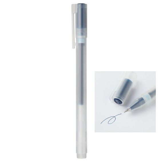MUJI Cap Type Gel Ink Pen - 0.5 mm - Blue Black