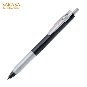 Bolígrafo de gel Zebra Sarasa DECOSHINE Deco Shine Metallic Shiny SILVER de 0,5 mm con clip de presión / TODOS los colores