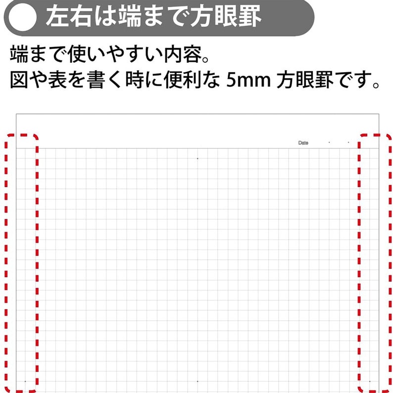 Kokuyo B5 Campus Notebook Black 5mm Grid 80 Sheets 8S5-D - Etsy