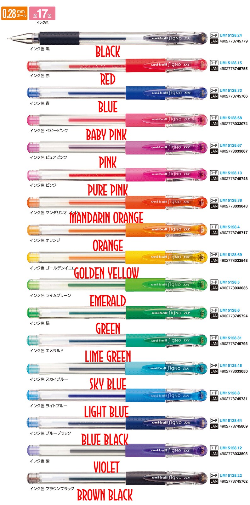 Uni ball signo 0.28 Clearance