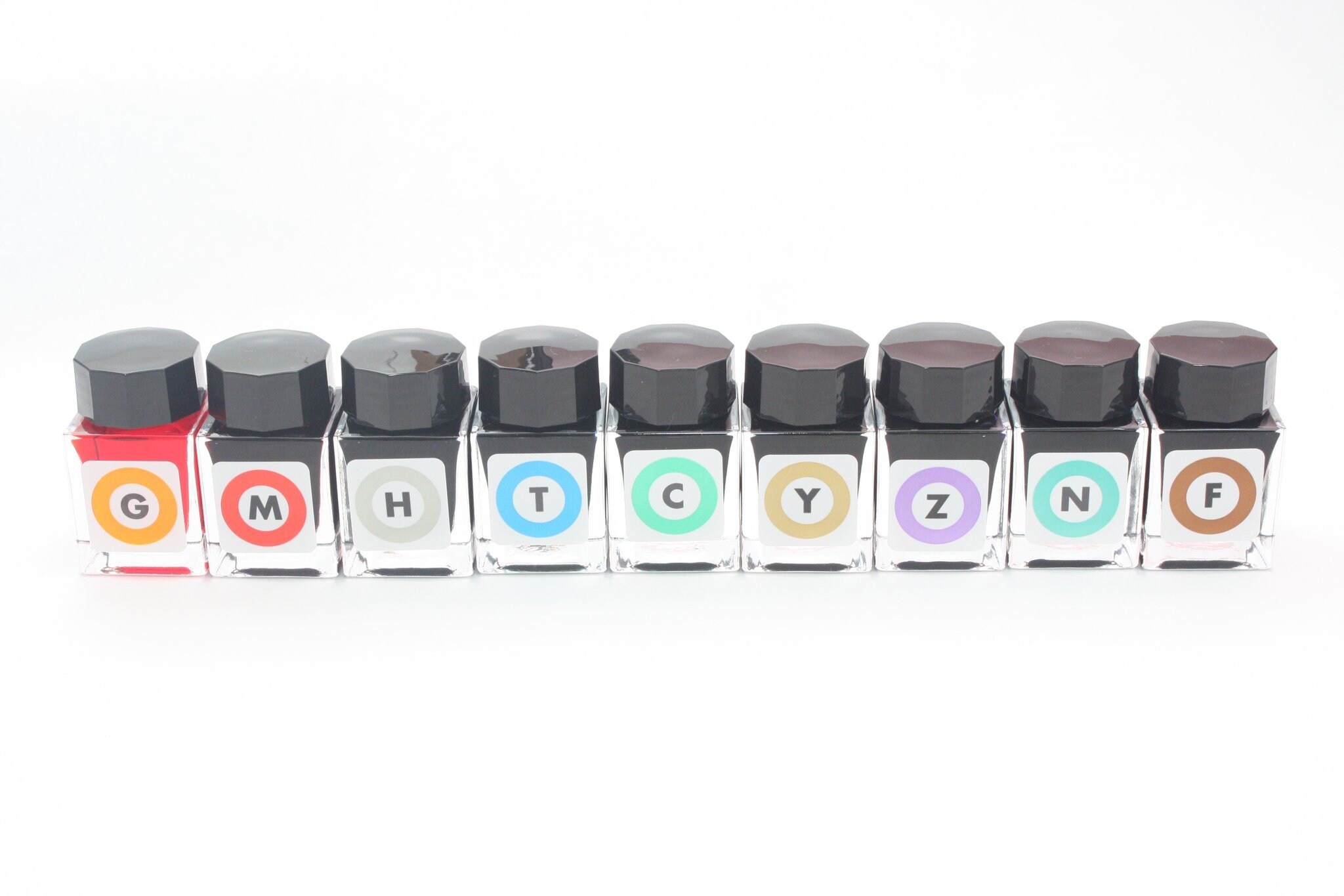 BUNGUBOX Japan TOKYO METRO カラーセット 光沢万年筆インク ディップ