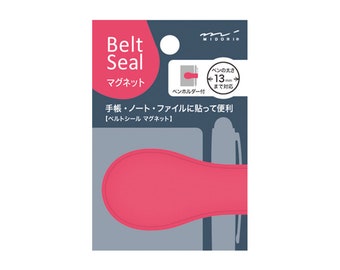 PINK Midori Belt Seal MAGNETIC Pen Holder Pen Clip and Notebook Closure Pen Storage Notebook Band Notebook Seal Belt Sticker