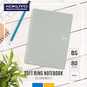 Kokuyo B5 Soft Ring B5 CLEAR Notebook GRID Sv308S5 | B5 80 Sheets