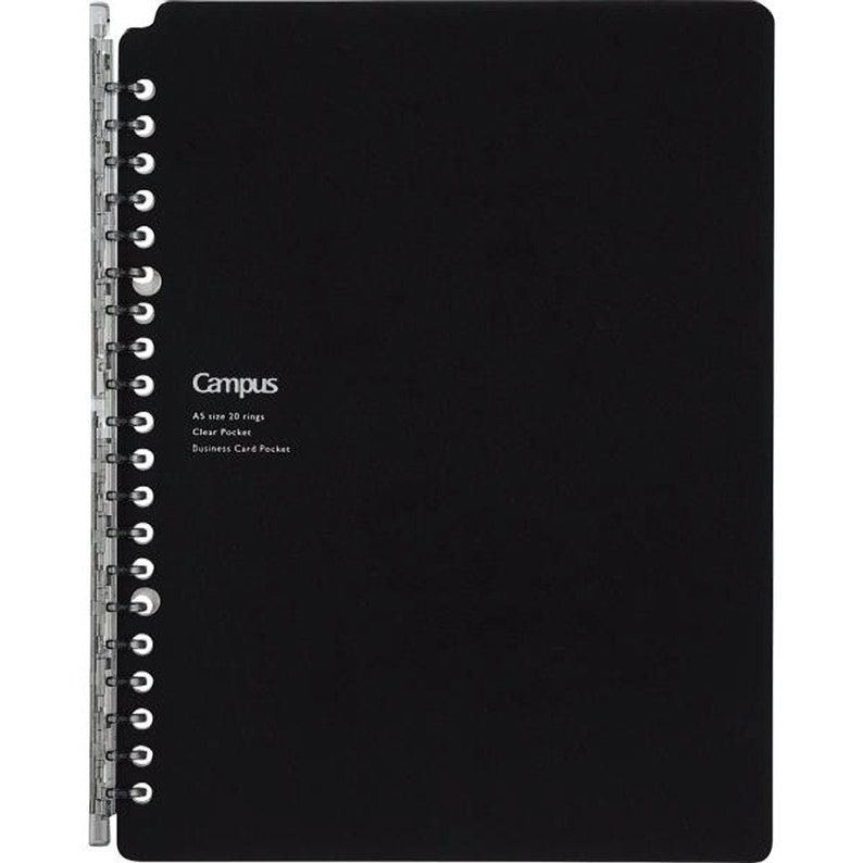 Kokuyo Campus A5 BLACK BIZ Smart Ring Binder 20 Rings Notebook Etsy