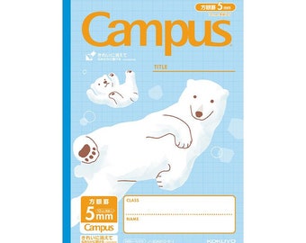 POLAR BEAR & BABY Kokuyo B5 Campus Notebook 5mm Grid | 30 Sheets 30AS10 10-5