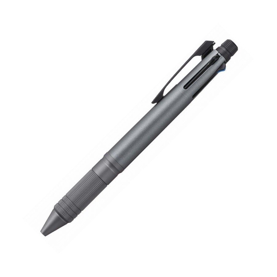 MSXE5200A Uni Jetstream ICE SILVER 0.5mm 4&1 Metal 4 Color 0.5 mm Ballpoint Multi Pen Pencil Included Pen Body Knock Multi Body