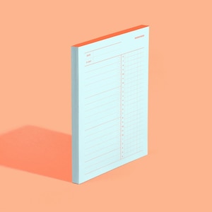 Puede incluir: Un bloc de notas azul claro con un borde superior rojo. El bloc de notas tiene un patrón de cuadrícula y la palabra "remarkable" impresa en negro en la parte superior.