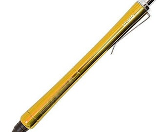 Ohto Vi-Vic ORANGE 0.7mm Aluminium Needlepoint Pen Stylo à Billpoint Noir Encre | NPB-407V