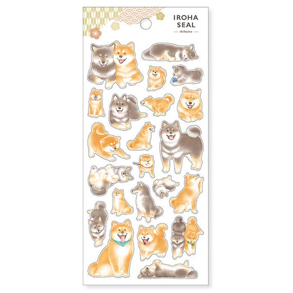 Shiba Dog Iroha Seal Sticker Set Shiba Dog Iroha Seal Sticker Set