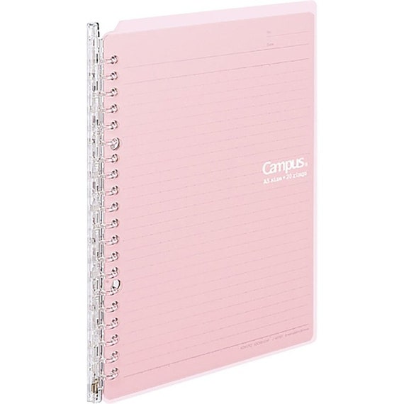 Kokuyo Campus Smart Ring Binder Notebook - A5 - 20 Rings - Light Pink