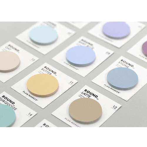 PAPERIAN Plan Marker Round Note Sticky Note Small Sticky Note - Etsy