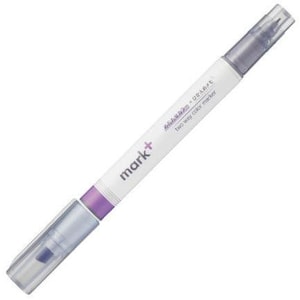 Kokuyo Mark+ VIOLET Plus GRIJZE tweerichtingsmarkeerstift en grijze pen tweerichtingsmarkeerstift Dubbelzijdige markeerstift | PM-MT201VM