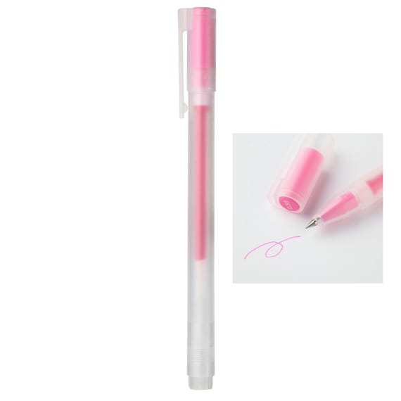 Boligrafo con tapa de tinta en gel MUJI Japan PINK de 0 38 mm boligrafo de gel Muji boligrafo de gel suave boligrafo de dibujo artistico boligrafo de anime linea fina 0 38 mm