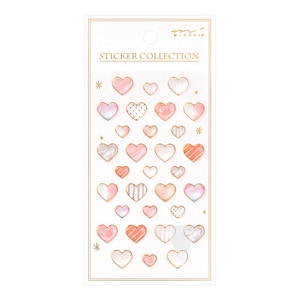 Midori Seal Collection RESIN 3D HEART Planner Stickers Adesivos 3D Adesivos Puffy Adesivos Transparentes Adesivos Arco-íris | 2523