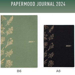 2024 B6 & A6 Papermood Doppelbuch Tomoe River 52gsm Ein Tag pro Seite Cousin Techo Planer Journal | 256 Seiten pro Buch