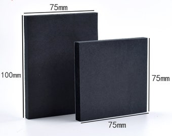 BLACK Sticky Notes Black Out Sticky Notes Black Out Planning Two Different Sizes | 75mm X 75mm and 75mm X 100mm 70 Sheets