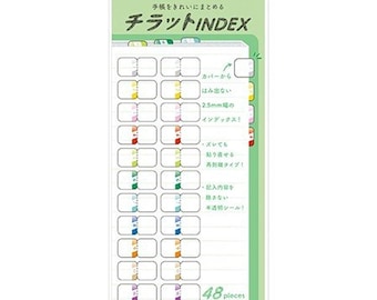 MIDORI chiratto-indexlabel genummerde LEVENDIGE regenboogkleuren planner-indextabs