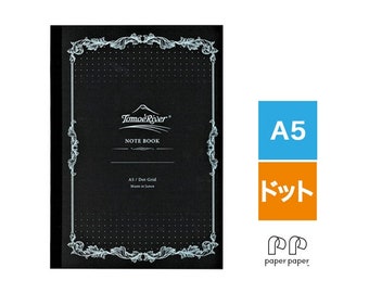 Sakae A5 Tomoe River 52gsm 5mm DOT Grid Füllfederhalter Papier Ausblutungssicher Softcover Notebook Lay Flat | 192 Seiten SR-A5NB-DW
