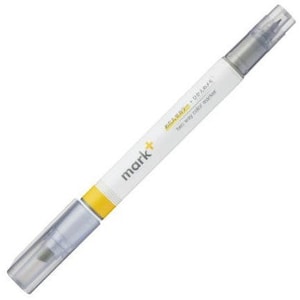 Kokuyo Mark+ YELLOW Plus GREY Two Way markeerstift en grijze pen Two Way markeerstift Dubbelzijdige markeerstift | PM-MT201YM