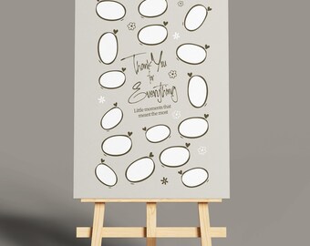 Thank You Printable Poster, Appreciation Signature Poster, Teacher Mom Coworker Gift, Farewell Party Memory Board, Group Thank You Wall Art