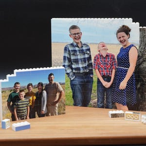Family Moment Building Blocks Puzzle with Photos