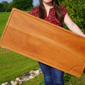 Giant Cherry Grazing Board | Handmade Wood Charcuterie Board | Personalized Cheese or Snack Serving Board Tray | 4 Sizes L, XL, XXL or XXXL