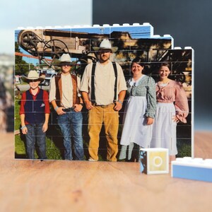 Custom Family Photo Building Blocks Puzzle