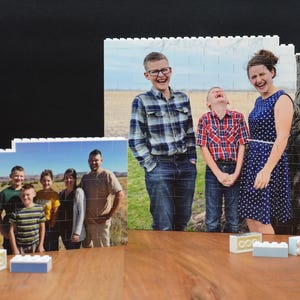 Customizable Family Portrait Building Block Puzzle