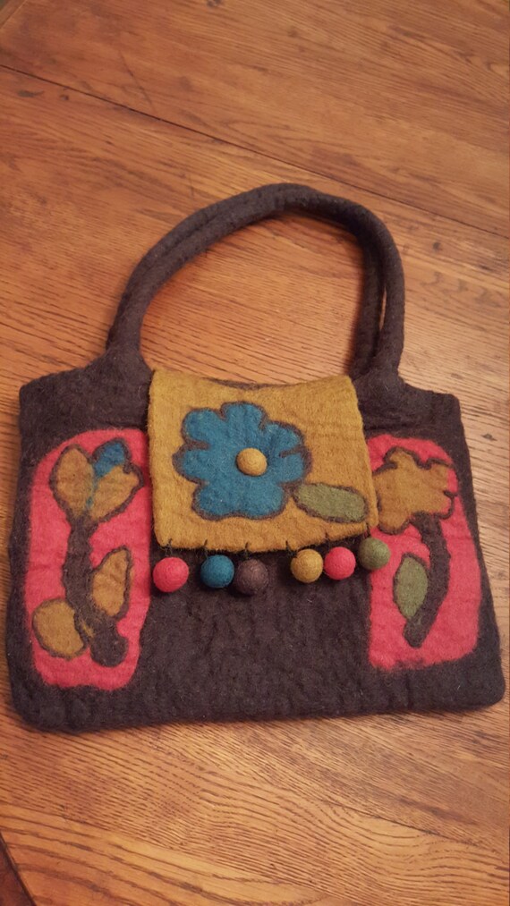 rising tide felted wool purses