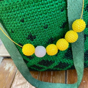 Yellow Handmade Crochet necklace, Summer accessories, Sunny necklace,  Knitted jewel, Gift for her, Birthday gift, handmade bijou