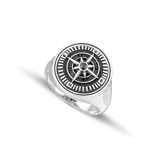 Working Compass Ring Sterling Silver Compass Jewelry for - Etsy