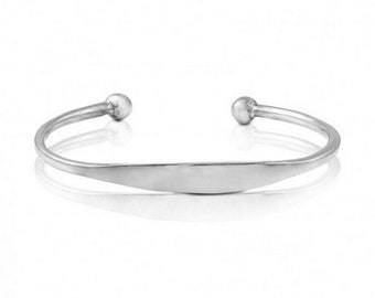 Men Sterling Silver 925 Bangle Bracelet